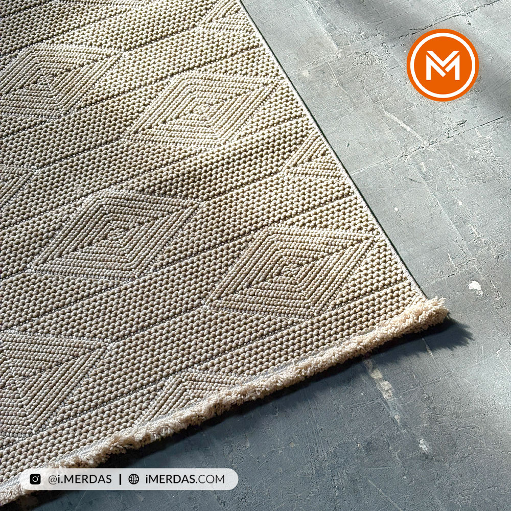 فرش پینترستی کد P09 زمینه نسکافه ای